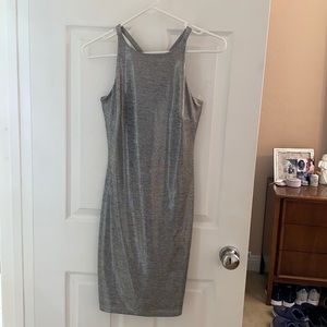 WHBM silver shimmer dress
